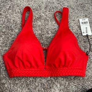 Shade and Shore red swim top